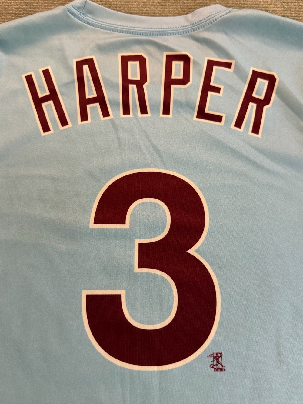 Bryce Harper #3 Philadelphia Phillies Cooperstown Collection Performance Tee
